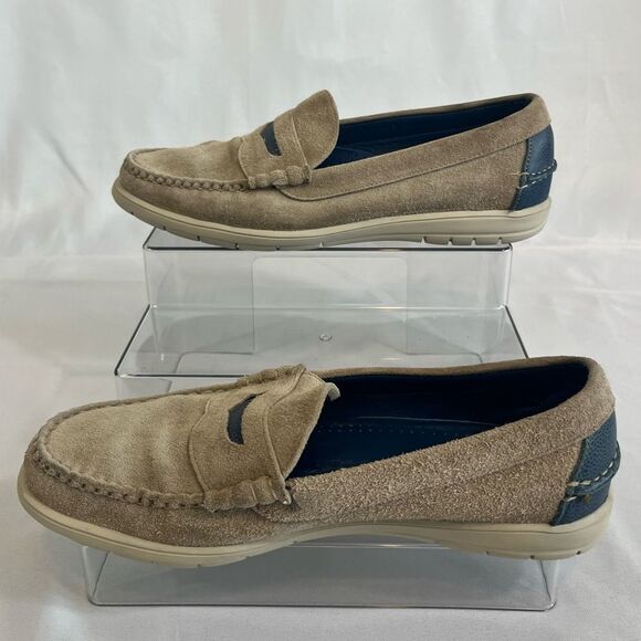 Allen Edmonds Navy Pier Loafers Men’s 9.5 - Tan/Blue - Style 61017 main image 5